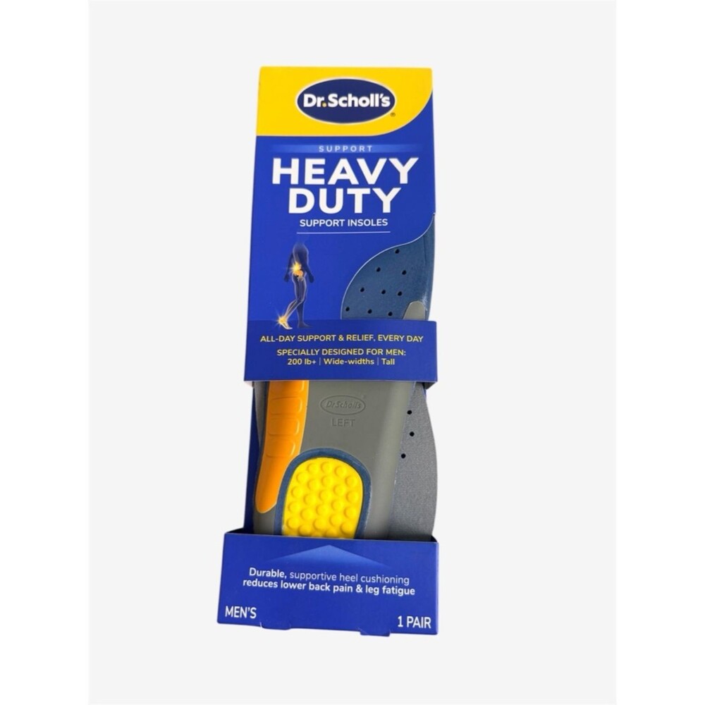 Dr. Scholl's Men's Heavy Duty Support Insoles NEW 200 lbs+ Wide Width Tall